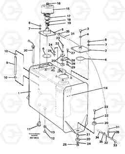 83809 Hydraulic oil tank L70C SER NO 13116-, SER NO BRAZIL 70007-, Volvo Construction Equipment