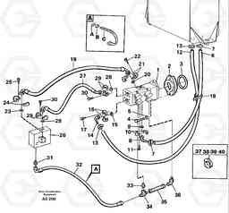 54498 Hydraulic system: Feed lines and return lines L70C SER NO 13116-, SER NO BRAZIL 70007-, Volvo Construction Equipment