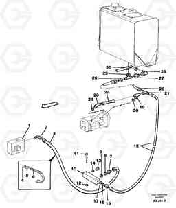 87295 Hydraulic system: valve block - connection block L70C SER NO 13116-, SER NO BRAZIL 70007-, Volvo Construction Equipment