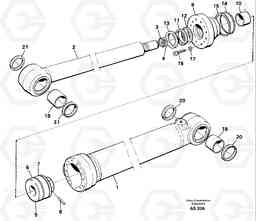 16662 Hydraulic cylinder Tilting L70C SER NO 13116-, SER NO BRAZIL 70007-, Volvo Construction Equipment