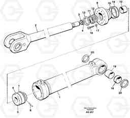 19690 Hydraulic cylinder Lifting L70C SER NO 13116-, SER NO BRAZIL 70007-, Volvo Construction Equipment