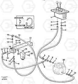 82577 Servo system: Control lines Lifting L70C SER NO 13116-, SER NO BRAZIL 70007-, Volvo Construction Equipment