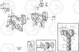 25596 Timing gear casing L70C SER NO 13116-, SER NO BRAZIL 70007-, Volvo Construction Equipment