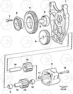99221 Oil pump L70C SER NO 13116-, SER NO BRAZIL 70007-, Volvo Construction Equipment
