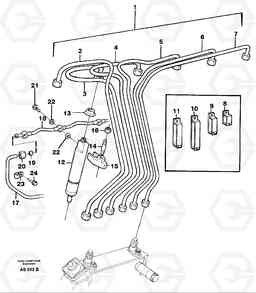 16724 Fuel lines, injectors L70C SER NO 13116-, SER NO BRAZIL 70007-, Volvo Construction Equipment