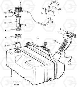 67540 Fuel tank L70C SER NO 13116-, SER NO BRAZIL 70007-, Volvo Construction Equipment