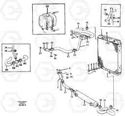 83905 Cooling system L70C SER NO 13116-, SER NO BRAZIL 70007-, Volvo Construction Equipment