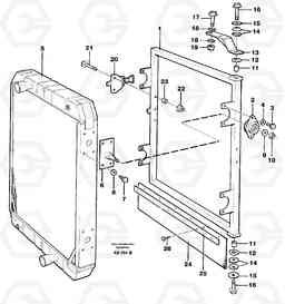 77744 Radiator with fitting parts L70C SER NO 13116-, SER NO BRAZIL 70007-, Volvo Construction Equipment