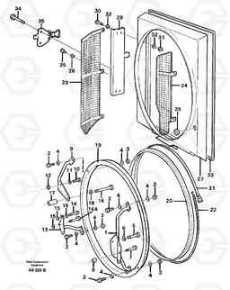 88254 Fan shroud L70C SER NO 13116-, SER NO BRAZIL 70007-, Volvo Construction Equipment