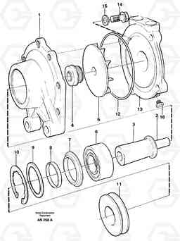 38483 Water pump, intercooler L70C SER NO 13116-, SER NO BRAZIL 70007-, Volvo Construction Equipment