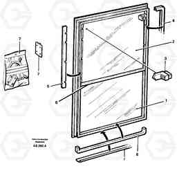 15713 Sliding window L70C SER NO 13116-, SER NO BRAZIL 70007-, Volvo Construction Equipment