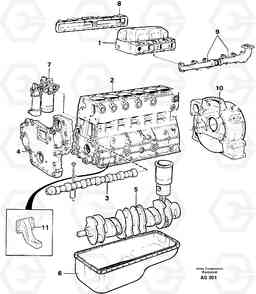 3687 Engine, assembly L70C SER NO 13116-, SER NO BRAZIL 70007-, Volvo Construction Equipment