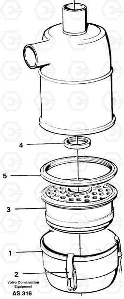 25203 Air filter L70C SER NO 13116-, SER NO BRAZIL 70007-, Volvo Construction Equipment