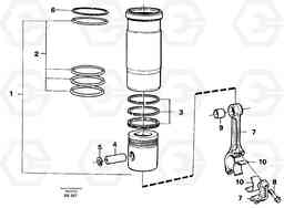 16723 Cylinder liner L70C SER NO 13116-, SER NO BRAZIL 70007-, Volvo Construction Equipment