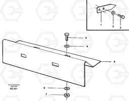 25889 Position pointer and anchorage, license plate L70C SER NO 13116-, SER NO BRAZIL 70007-, Volvo Construction Equipment