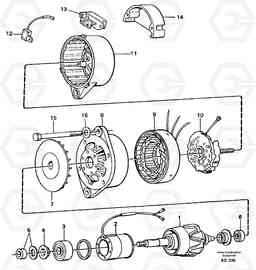 25024 Alternator L70C SER NO 13116-, SER NO BRAZIL 70007-, Volvo Construction Equipment