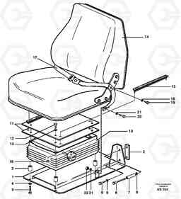 65654 Operator seat with fitting parts L70C SER NO 13116-, SER NO BRAZIL 70007-, Volvo Construction Equipment