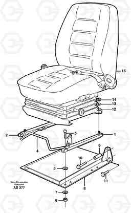 82147 Operator seat with fitting parts L70C SER NO 13116-, SER NO BRAZIL 70007-, Volvo Construction Equipment