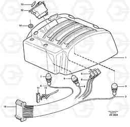 54310 Cable harnesses, gear lever carrier L70C SER NO 13116-, SER NO BRAZIL 70007-, Volvo Construction Equipment