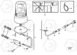 25840 Rotating beacon L70C SER NO 13116-, SER NO BRAZIL 70007-, Volvo Construction Equipment