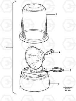 23536 Rotating beacon L70C SER NO 13116-, SER NO BRAZIL 70007-, Volvo Construction Equipment