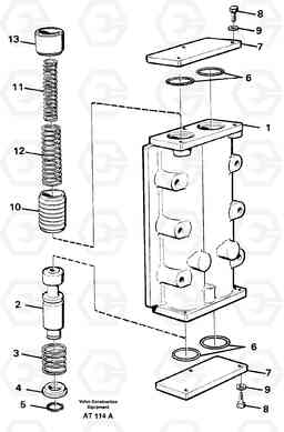 101212 Valve, circuit body and return valve L90C, Volvo Construction Equipment