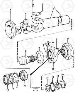 98398 Propeller shaft L90C, Volvo Construction Equipment