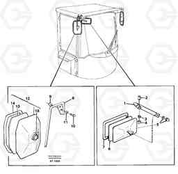 101220 Rear view mirror L90C, Volvo Construction Equipment