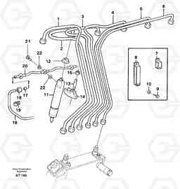 92425 Fuel lines, injectors L90C, Volvo Construction Equipment