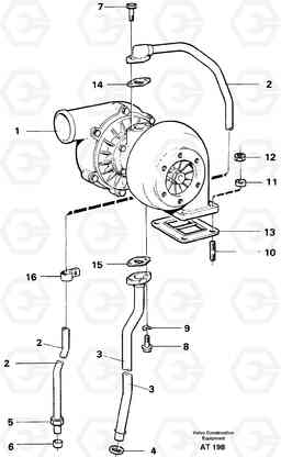 100229 Turbocharger with fitting parts L90C, Volvo Construction Equipment