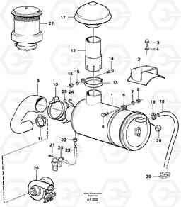100267 Air filter with fitting parts L90C, Volvo Construction Equipment