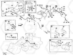 92554 Brake pipes, footbrake valve- front- and rear axle. L90C, Volvo Construction Equipment