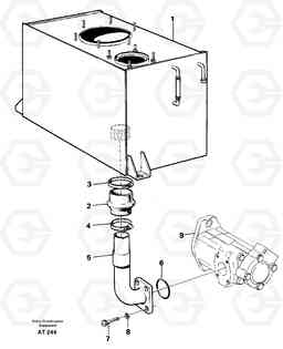 93806 Hydraulic system: Suction line L90C, Volvo Construction Equipment