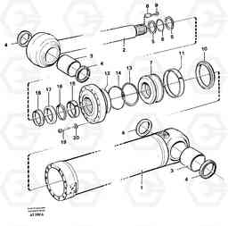 91962 Hydraulic cylinder, Tilting L90C, Volvo Construction Equipment