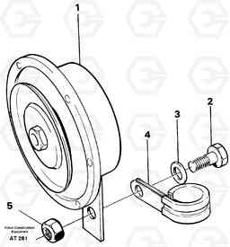 93832 Compressor horn L90C, Volvo Construction Equipment