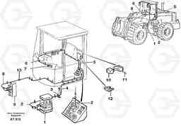 92631 Cable harness for central lubrication. L90C, Volvo Construction Equipment