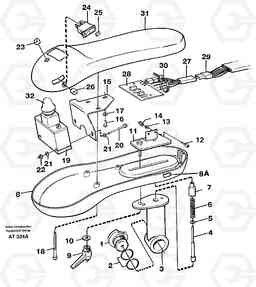 95683 Arm rest. L90C, Volvo Construction Equipment