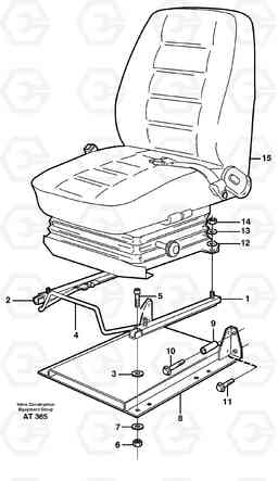 99711 Operator seat with fitting parts L90C, Volvo Construction Equipment