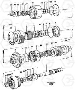 10382 Hydraulic clutch, forward / 1 st speed L150C S/N 2768-SWE, 60701-USA, Volvo Construction Equipment