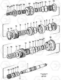 25482 Hydraulic clutch, 3rd / 4th speed L150C S/N 2768-SWE, 60701-USA, Volvo Construction Equipment