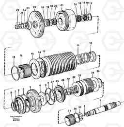 10384 Hydraulic clutch, reverse / 2nd speed L150C S/N 2768-SWE, 60701-USA, Volvo Construction Equipment