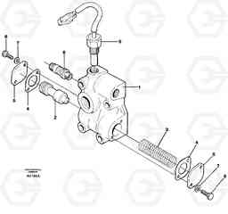 93855 Lubricating oil valve L150C S/N 2768-SWE, 60701-USA, Volvo Construction Equipment