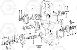 52005 Transfer case, gears and shafts L150C S/N 2768-SWE, 60701-USA, Volvo Construction Equipment