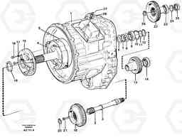 44040 Converter housing, gears and shafts L150C S/N 2768-SWE, 60701-USA, Volvo Construction Equipment