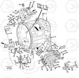 97758 Converter housing with fitting parts L150C S/N 2768-SWE, 60701-USA, Volvo Construction Equipment