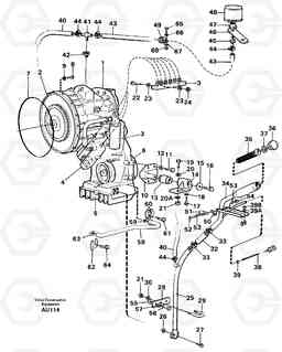 82023 Hydraulic transmission with fitting parts L150C S/N 2768-SWE, 60701-USA, Volvo Construction Equipment