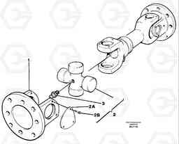 25488 Propeller shaft L150C S/N 2768-SWE, 60701-USA, Volvo Construction Equipment