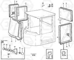 33533 Glass panes L150C S/N 2768-SWE, 60701-USA, Volvo Construction Equipment