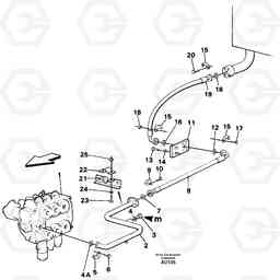 39229 Hydraulic system, return line L150C S/N 2768-SWE, 60701-USA, Volvo Construction Equipment