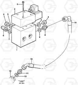 92934 Differential lock, hydraulic line L150C S/N 2768-SWE, 60701-USA, Volvo Construction Equipment